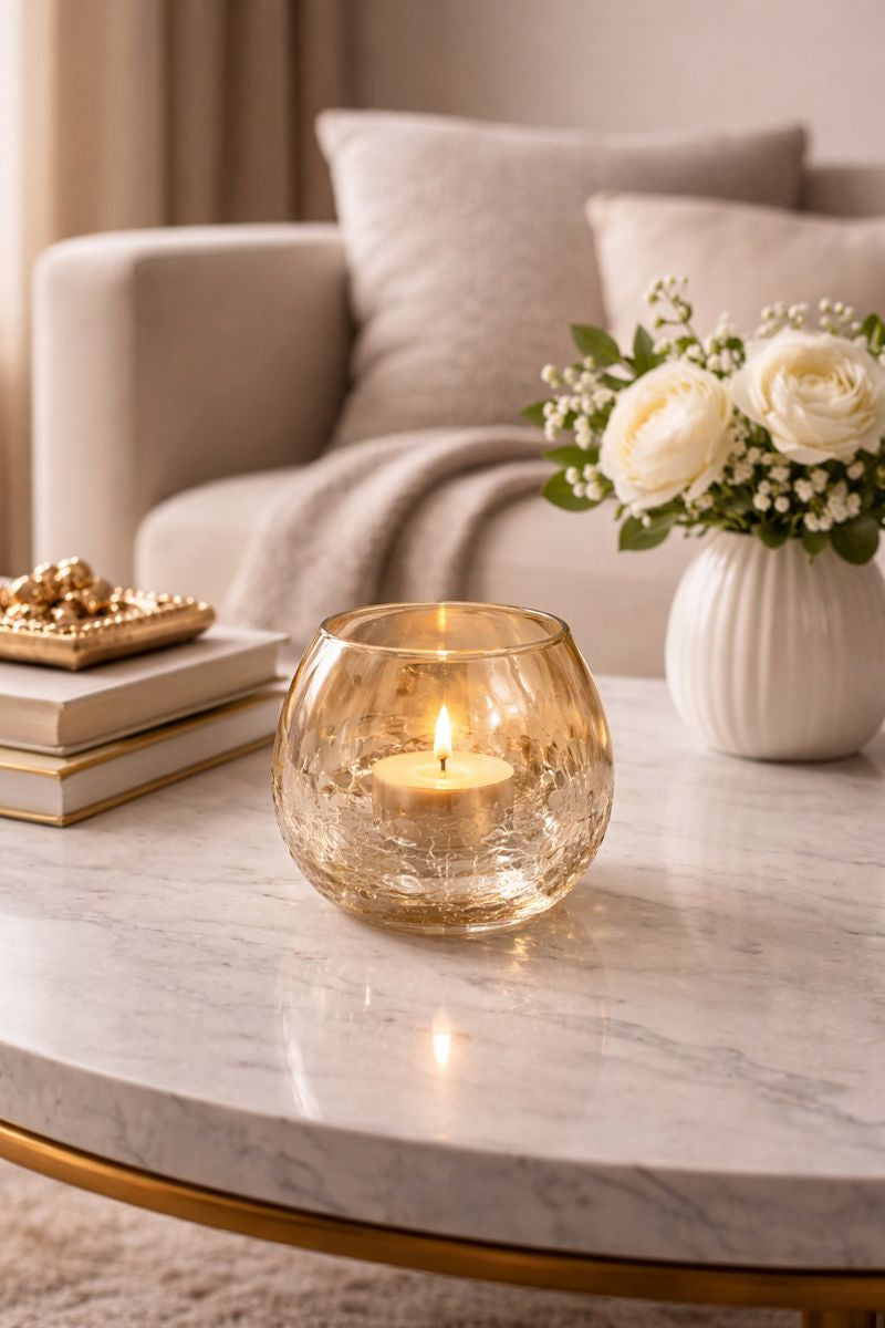 Aurelia Glow Textured Tealight Holder