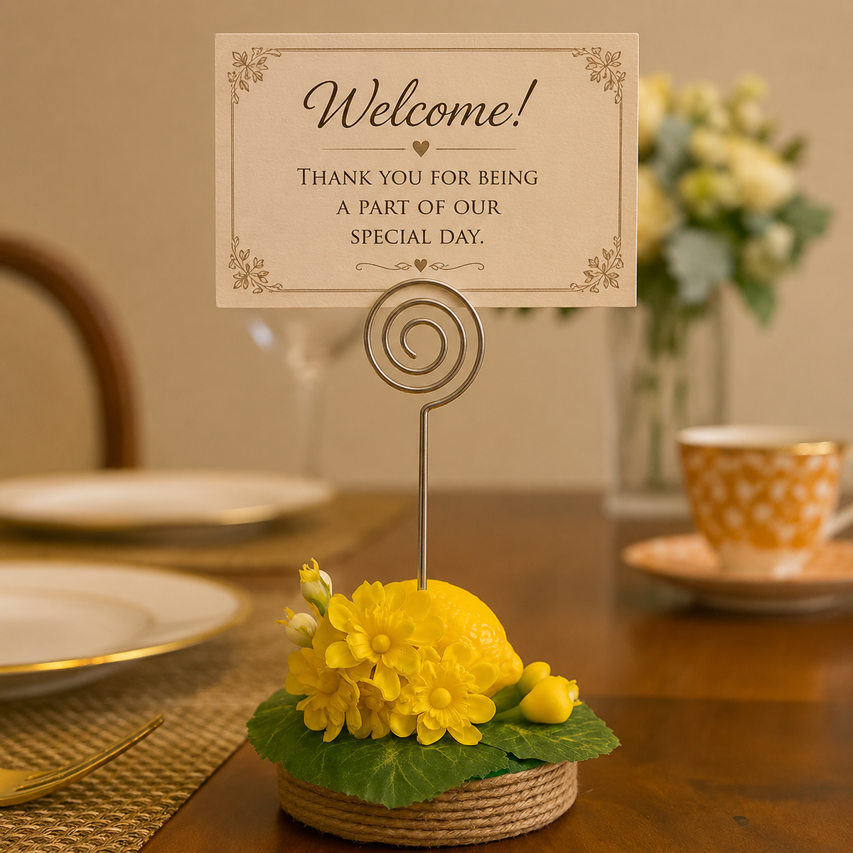 Zesty Bloom Name Card Holders
