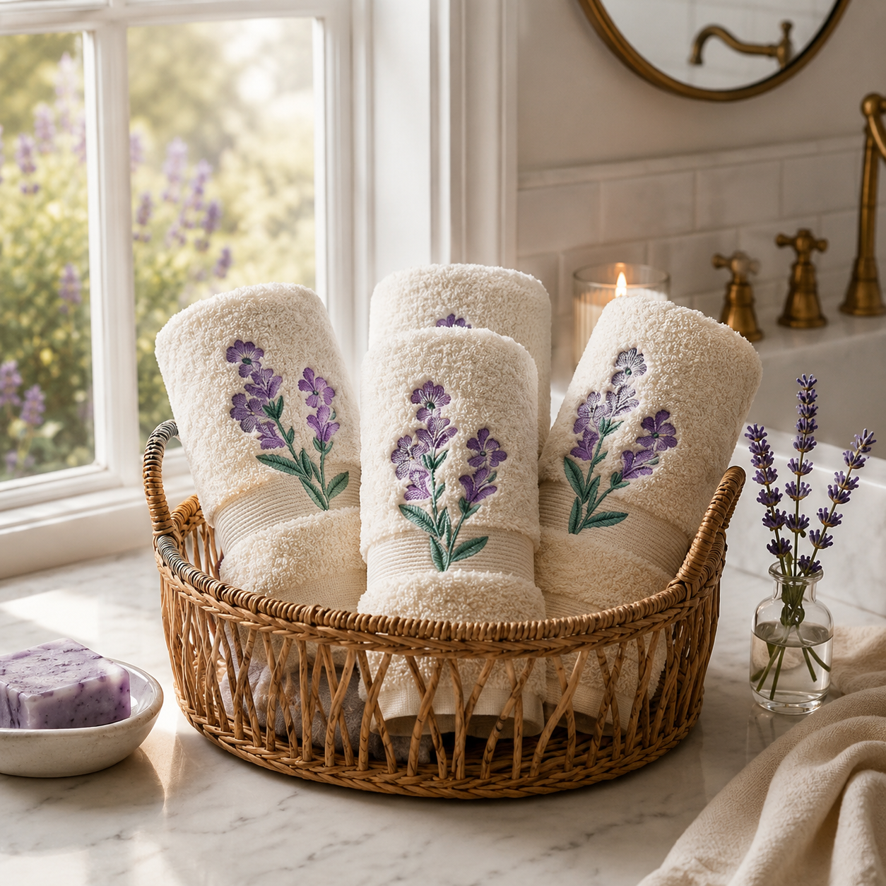 Lemon Fleur Face Towels