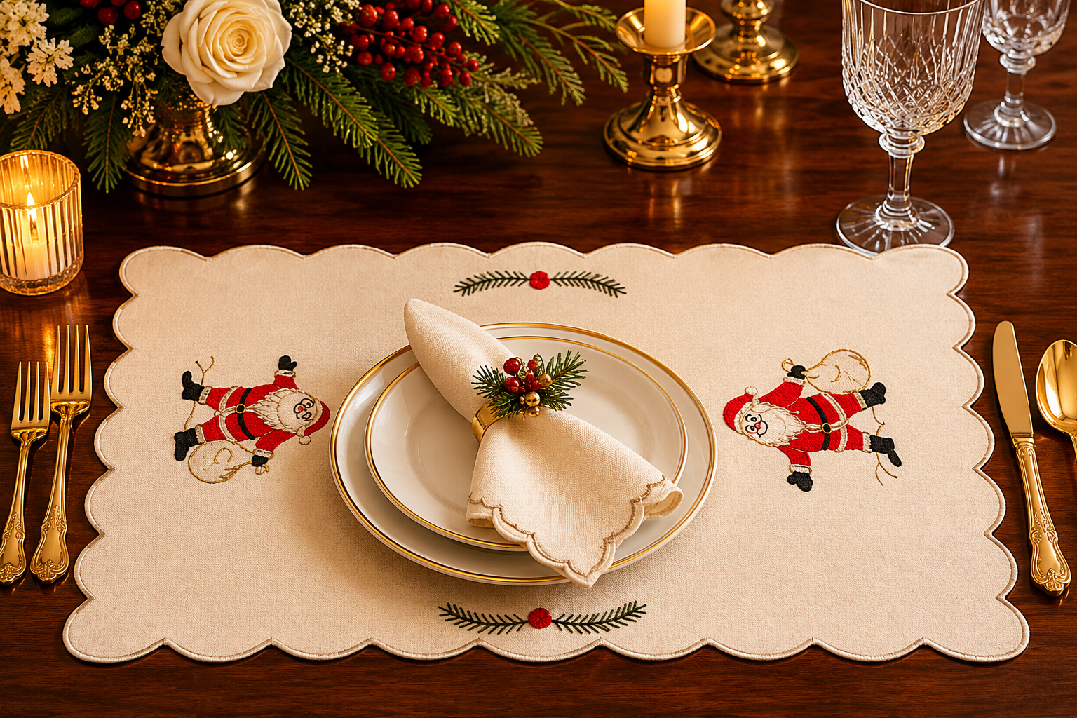 Holiday Cheer Santa Mat