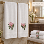 Blush Magnolia Bath Towel Set (Set of 2)