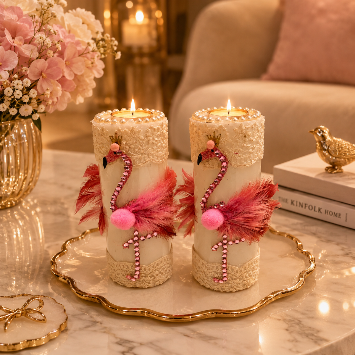 Blush Flamingo Couture Candle