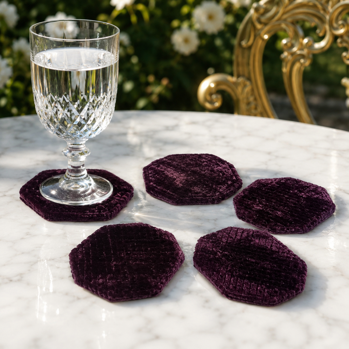 Velvet Royale Hexagon Coaster Set
