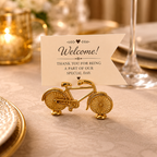 Golden Bicycle Name Card Holder