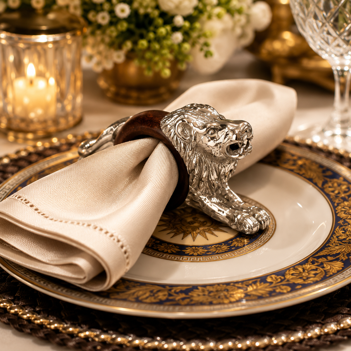 ANIMAL IN WOODS NAPKIN RINGS