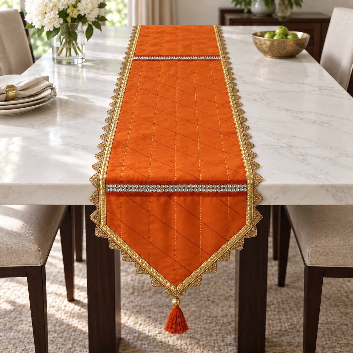 Saffron Sheesh Table Runner