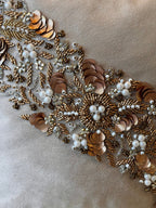 The Gilded Bloom Cushion Cover