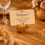 Golden Elephant Name Card Holder