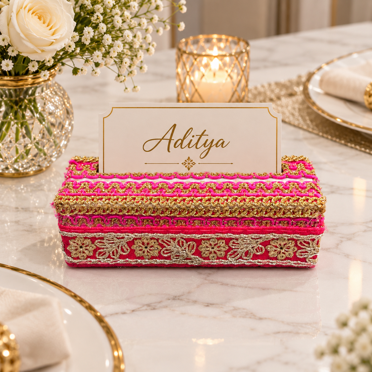 Shahi Crest Place Card Holder