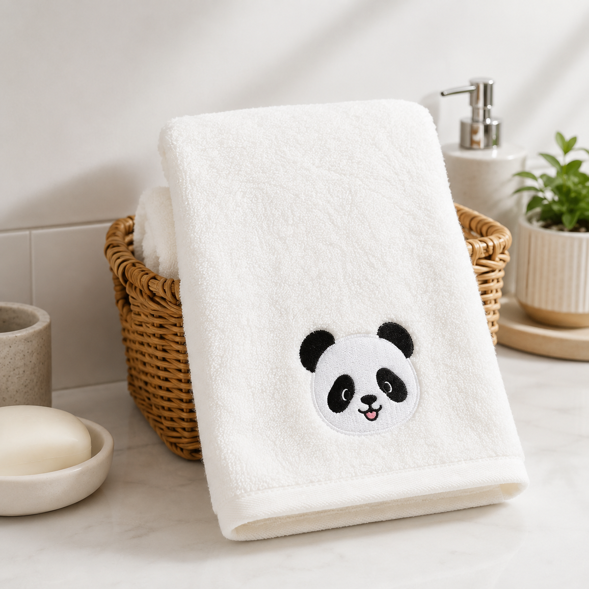 Panda Peek Face Towel