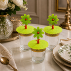 BloomSip Floral Glass Cover Set
