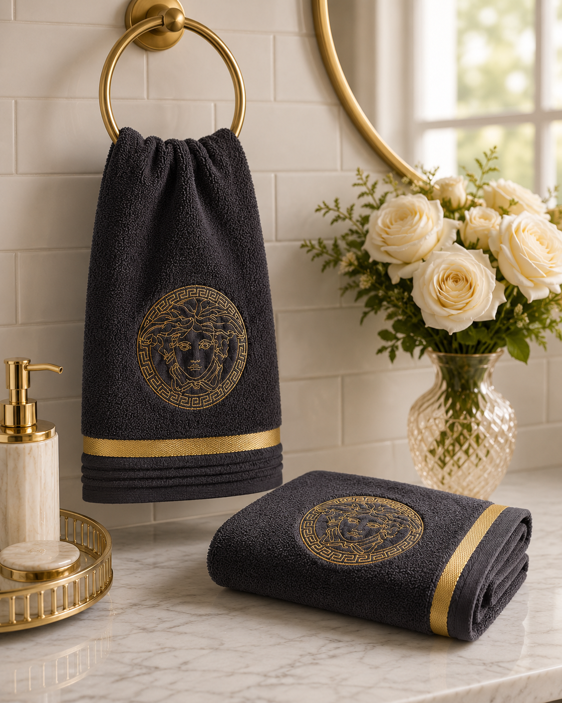 Regal Medusa Hand Towel