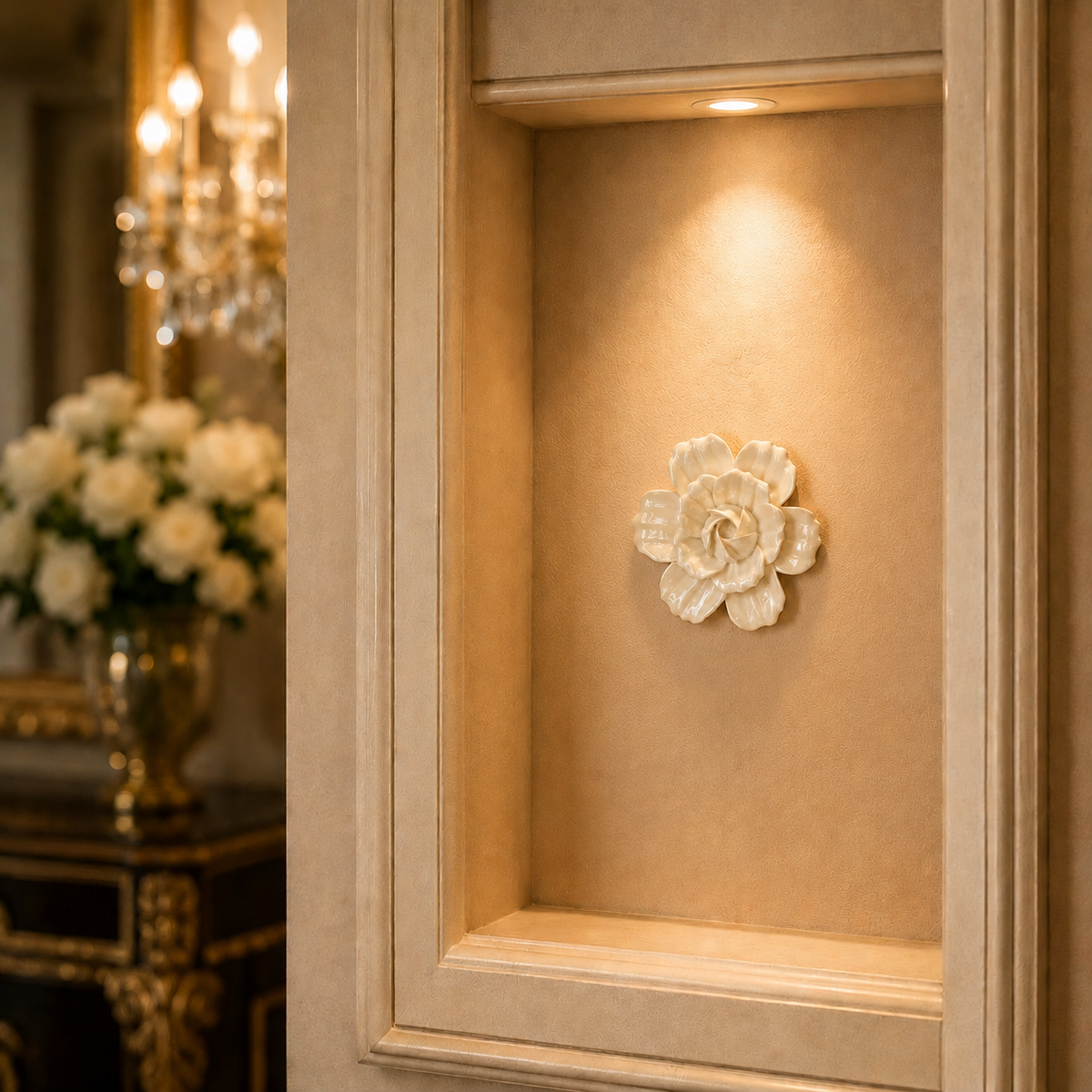 Ivory Bloom Wall Accent