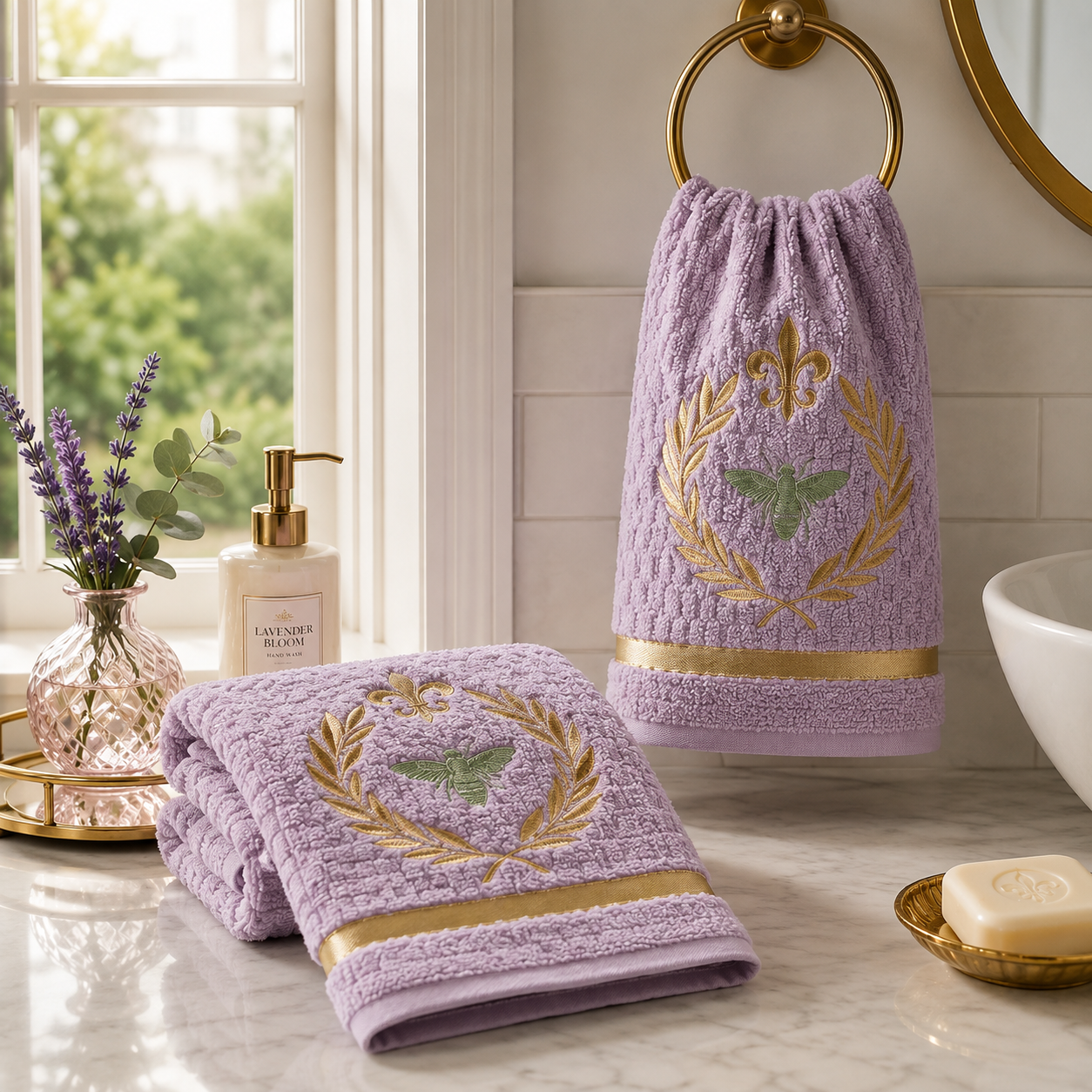 Royal Crest Hand Towel