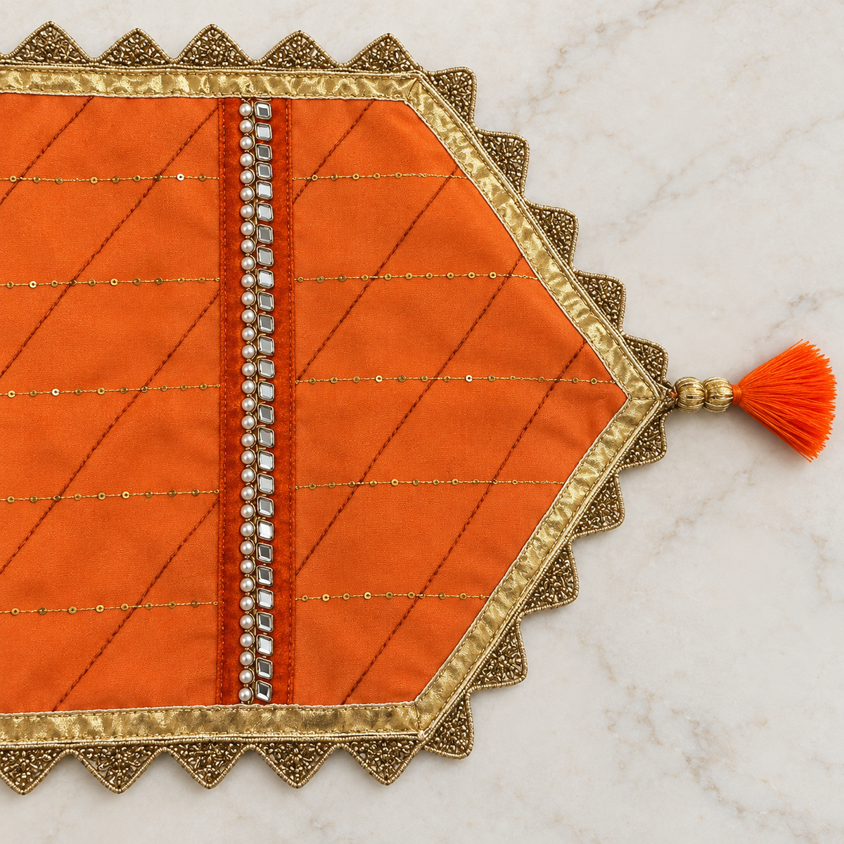 Saffron Sheesh Table Runner