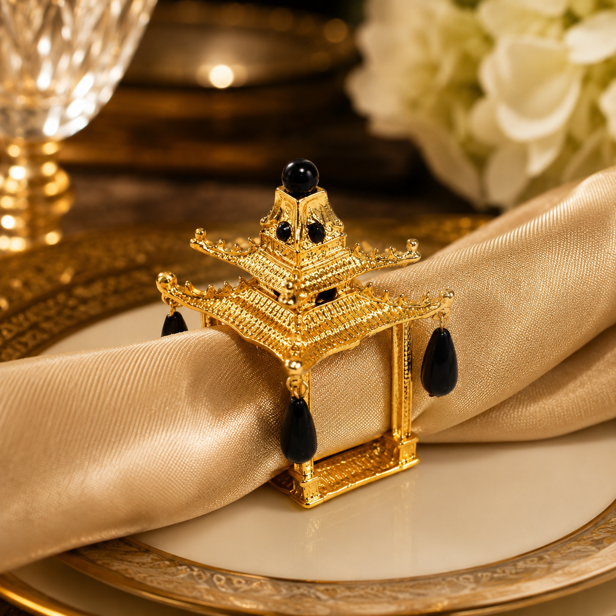 Pagoda-Shaped Napkin Ring