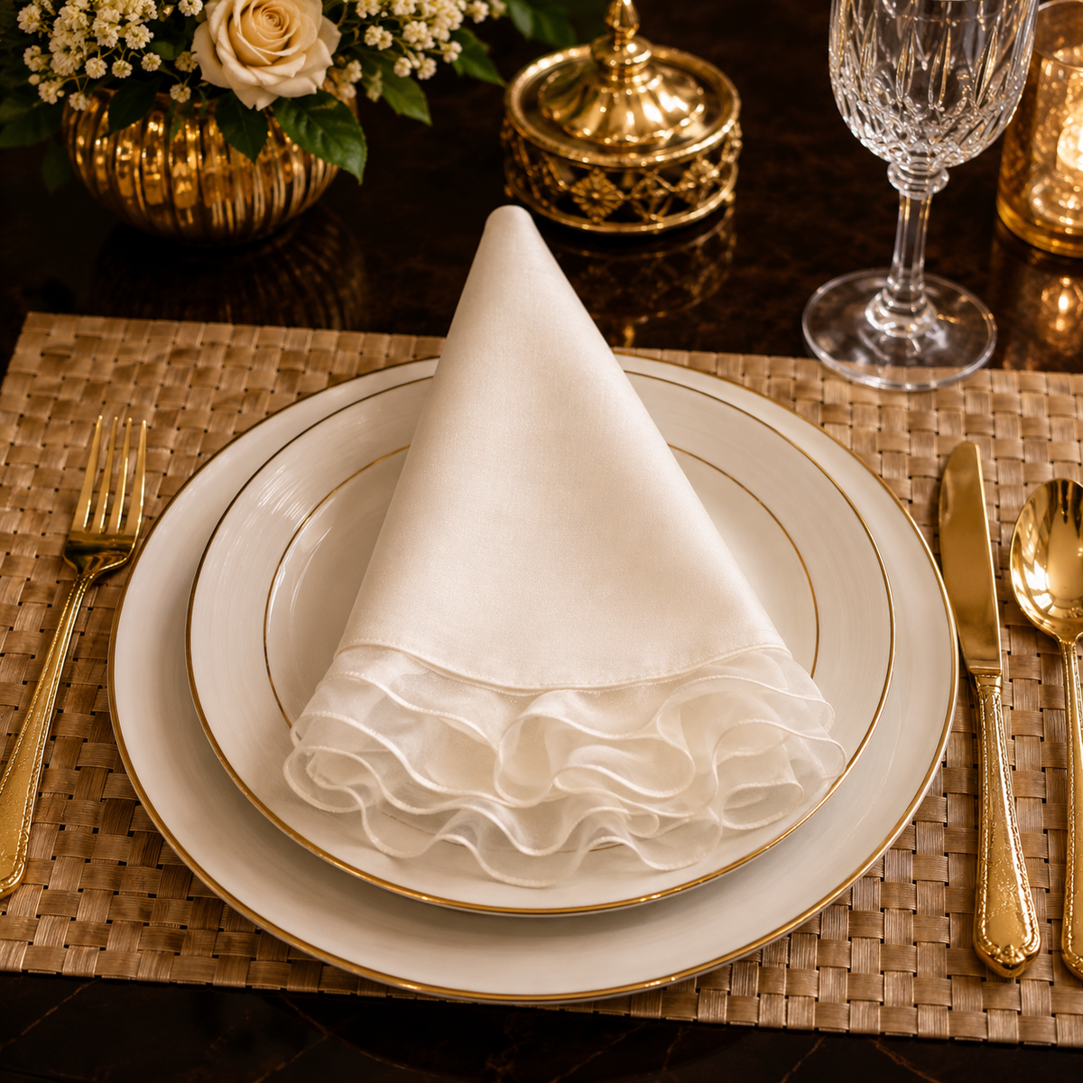 Ivory Sheer Dining Napkin