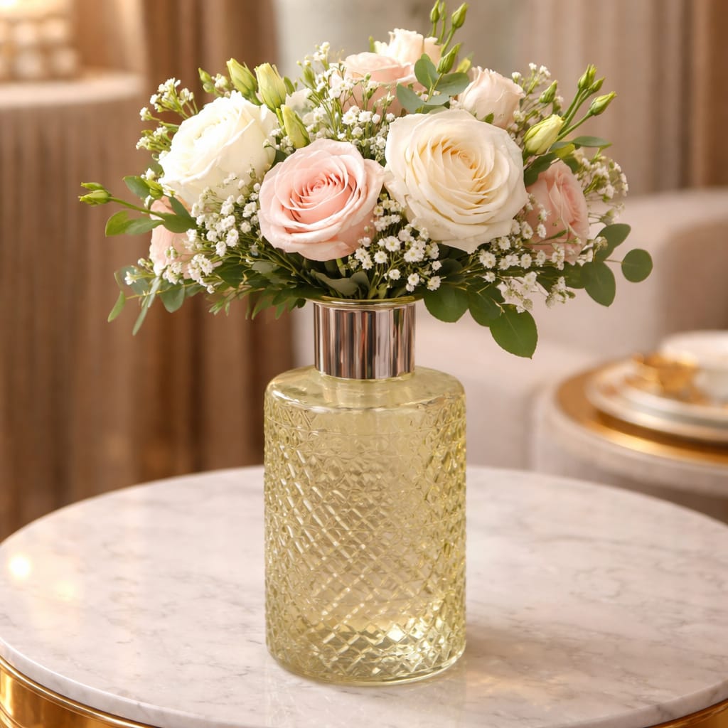 Blush Élan Floral Vase