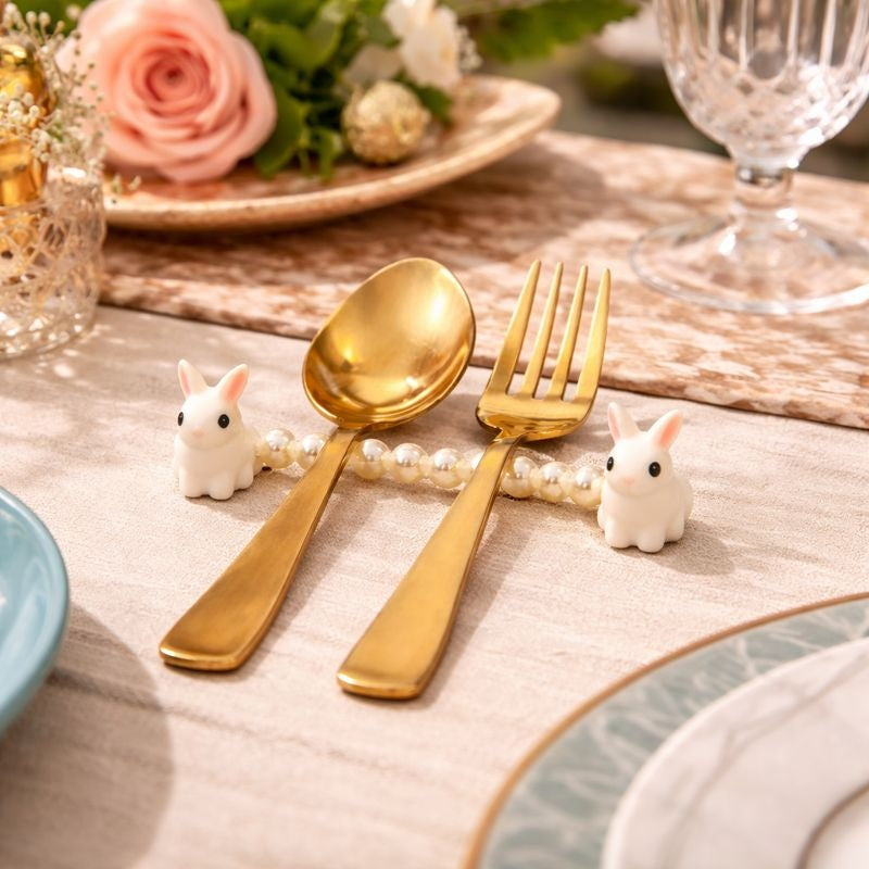 Bunny cutlery rest
