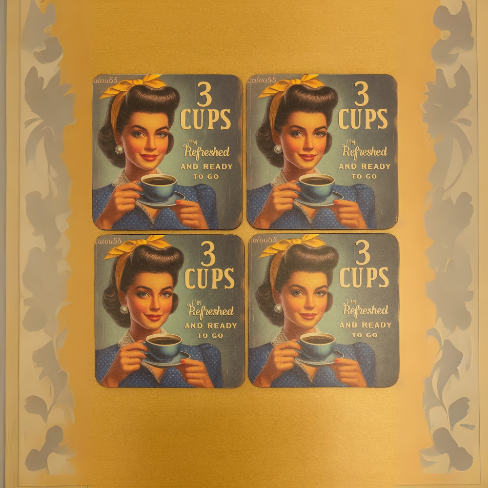 Café Muse Retro Coaster Set