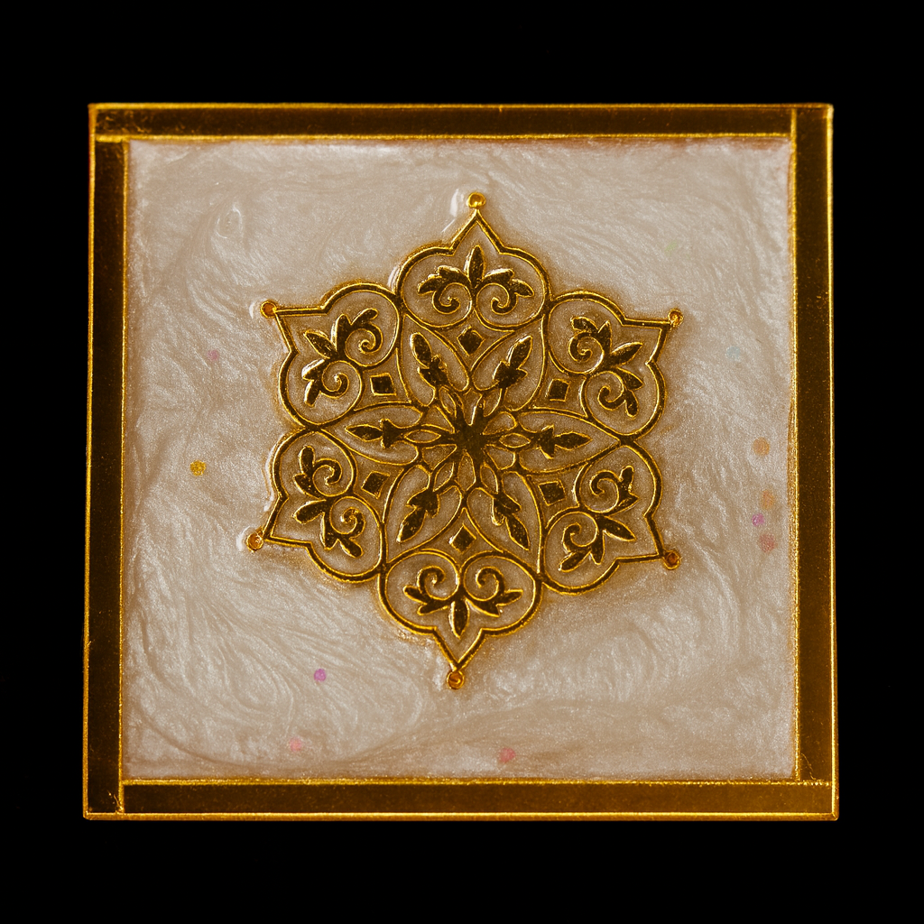 Celeste Gold Frame Coasters