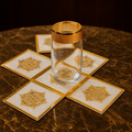 Celeste Gold Frame Coasters