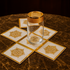 Celeste Gold Frame Coasters
