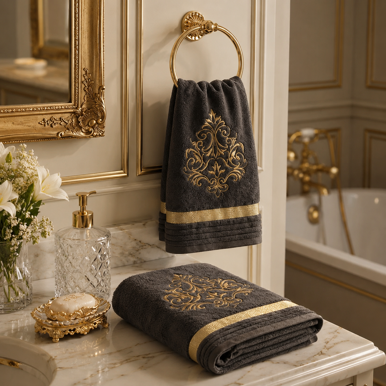 Imperial Charcoal Luxe Towel