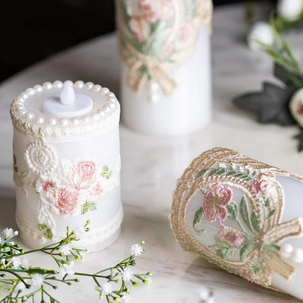 Coloured Laced Candles