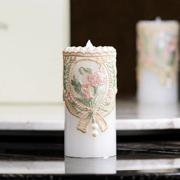 Coloured Laced Candles