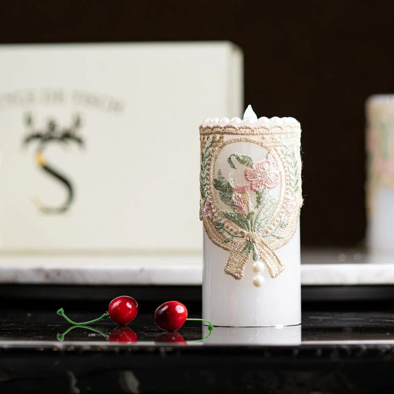 Coloured Laced Candles