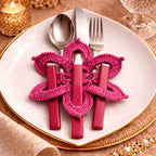 Crochet Cutlery Covers Come Coaster