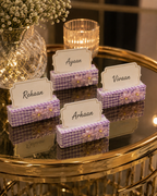 Lilac Rosette Name Card Holder