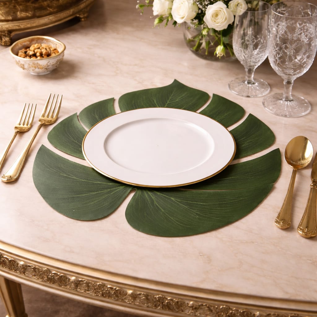 Emerald Monstera Luxe Placemat