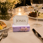 Lilac Rosette Name Card Holder