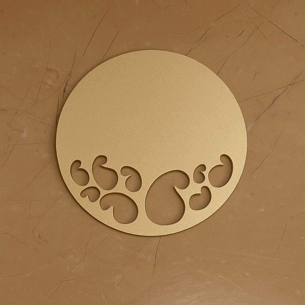 Taj Gold Paisley Coaster