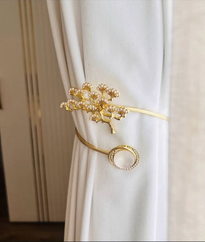 Golden Blossom Curtain Tieback
