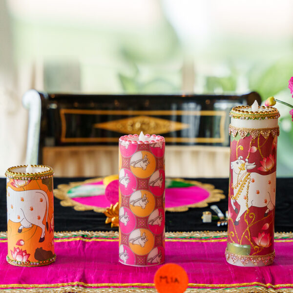 Hand-painted Pichwai Candles