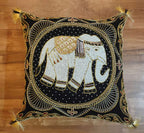 Embroidered Elephant Cushion