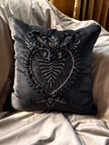Black Heart Cushion Cover
