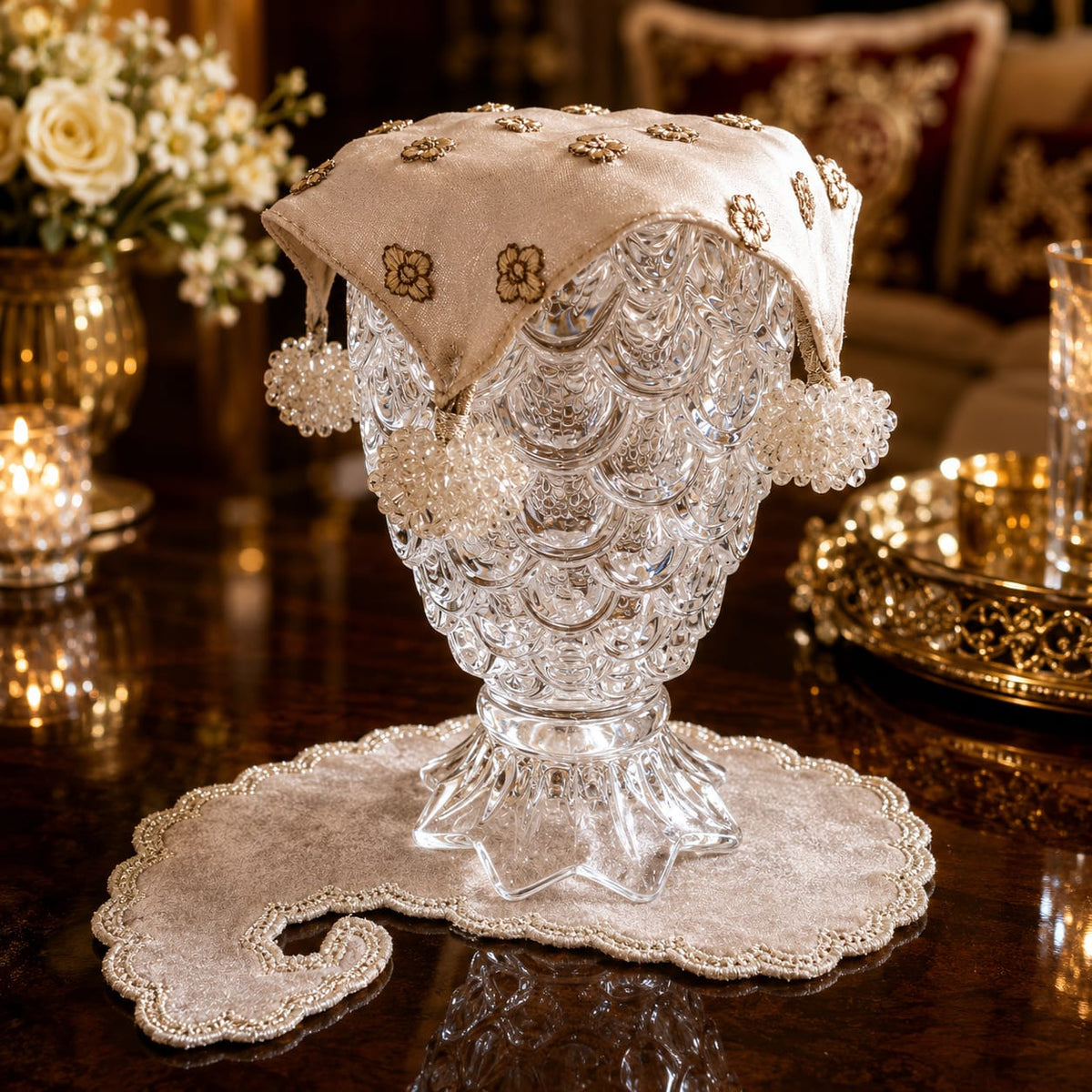 Paisley Glass Lid