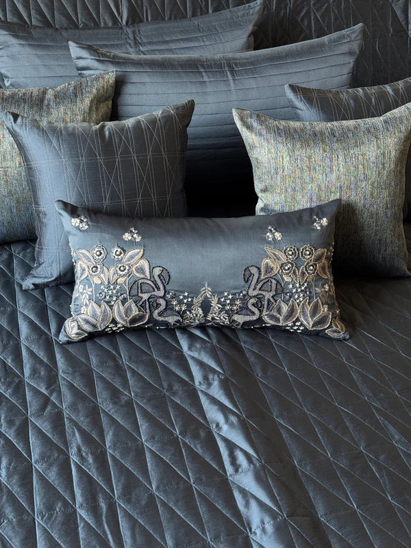 The Deep Blue Flamingo Bedding Set