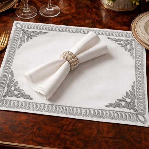 Ivory Dynasty Table Mat and Napkin Set