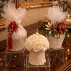 Ivory Rosette Bloom Candle