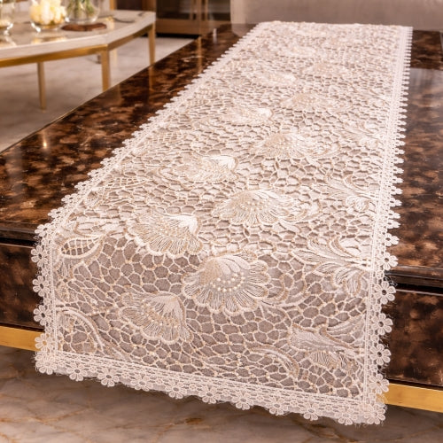 Ivory Royale Lace Table Runner