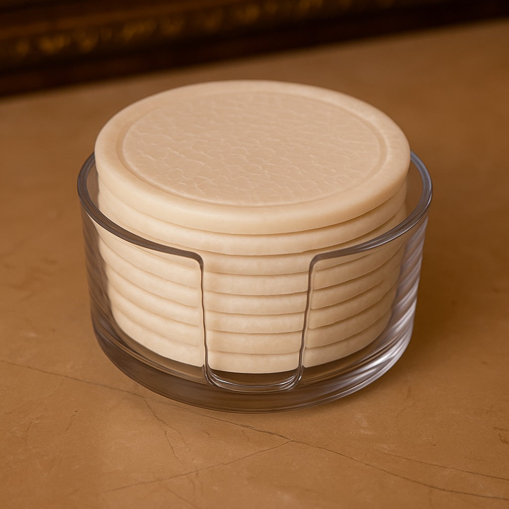 Ivory Royale Marble Coasters