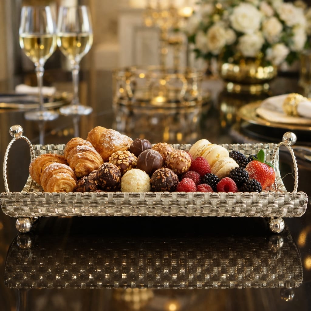 Ivory Weave Royale Serving Tray