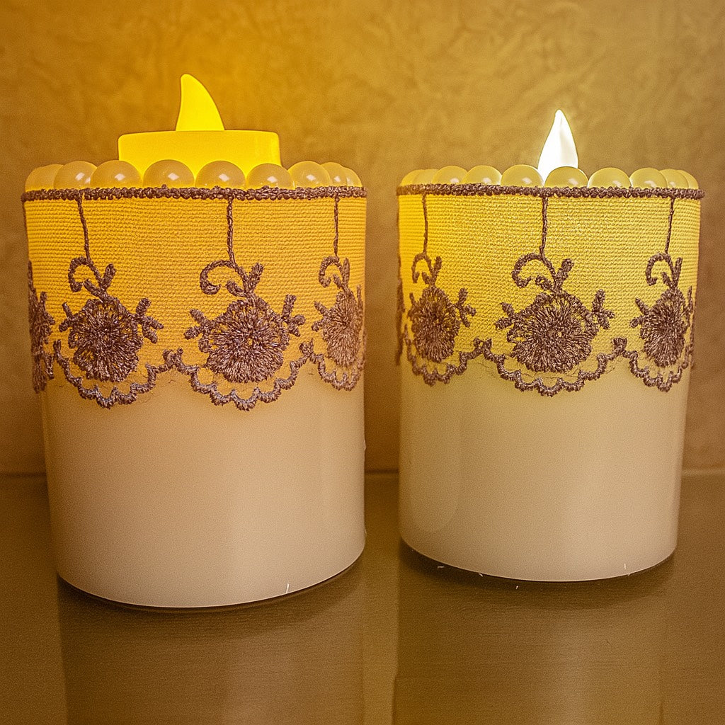 Lavender Grace Pearl Candle Set