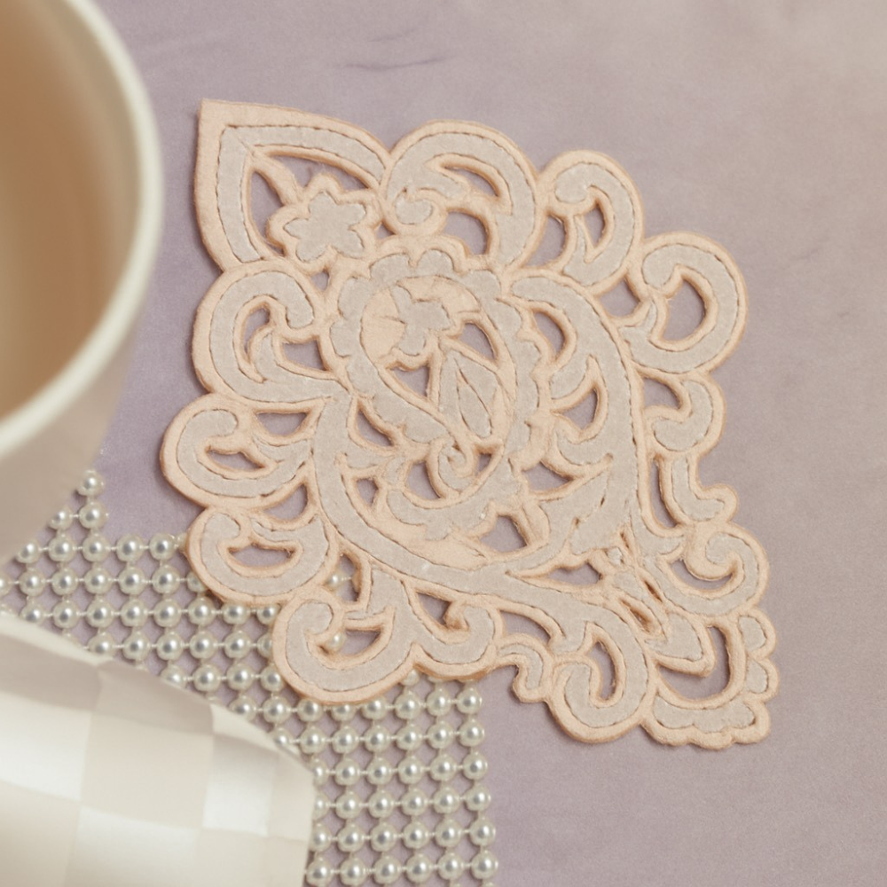 Lavender delight  Coaster and Glass lid Set (12-Piece Set)