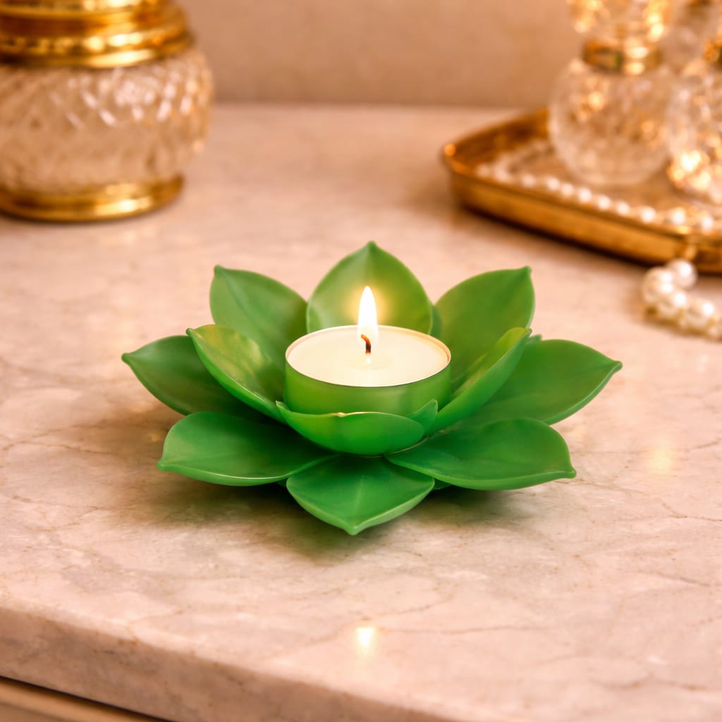 Lotus Elegance LED Tealight Holder